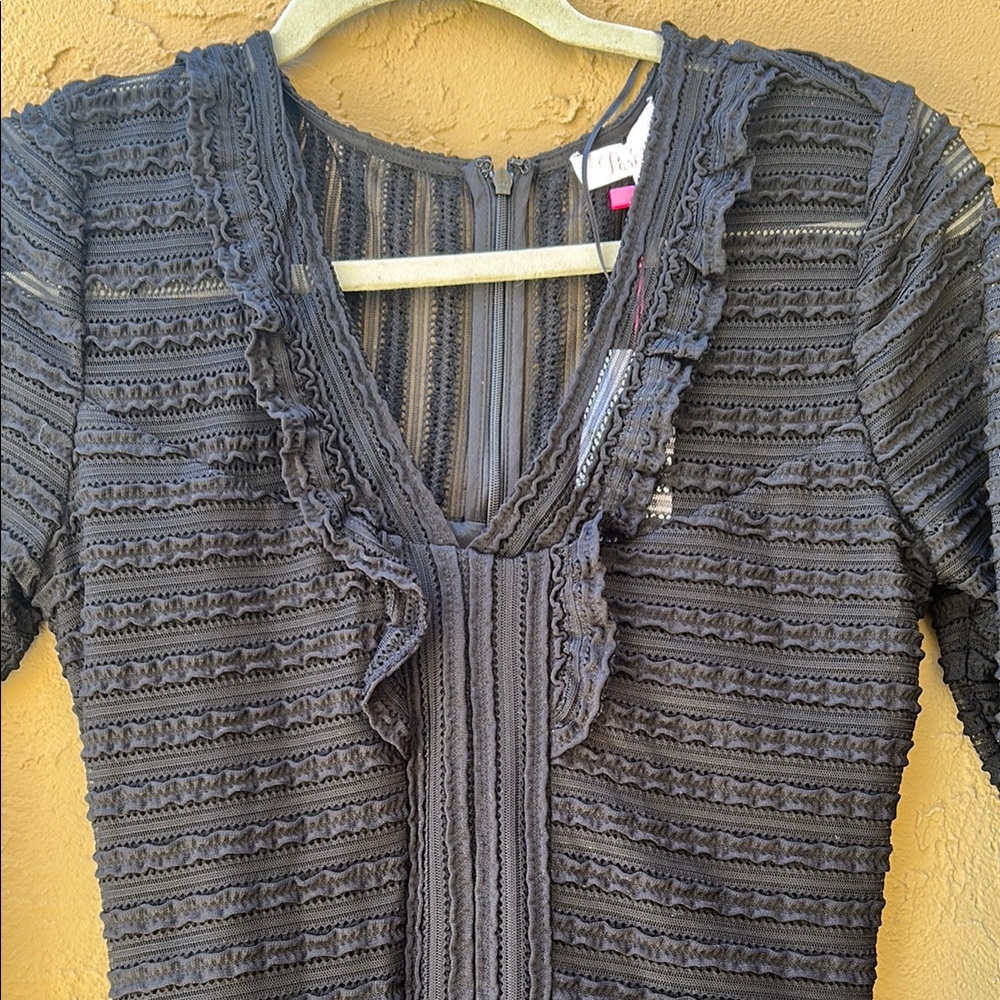 🎉HOST PICK🎉 Parker Black Ruffled V-Neck Dress - Picture 7 of 12